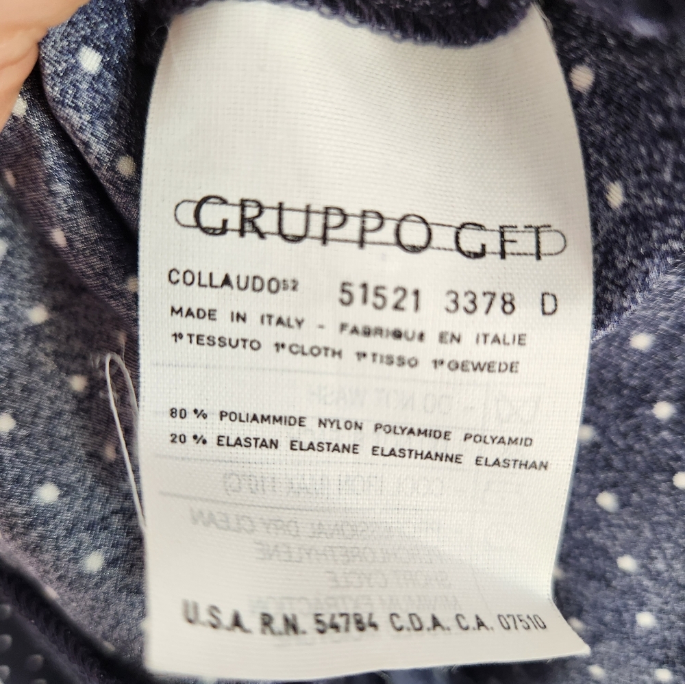 Christian Dior Coordonnes Vintage Slip Dress, Size 40, Navy/White Polka Dots - Picture 5 of 7